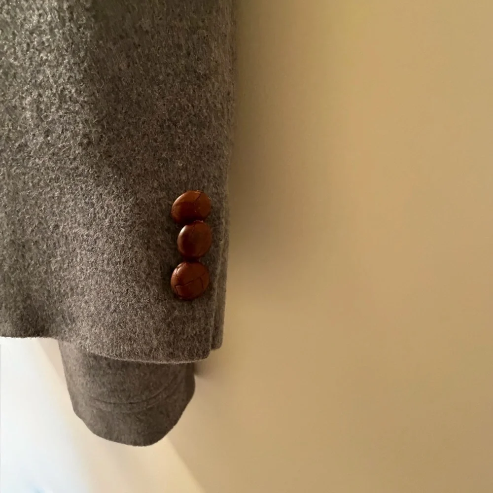 Vintage Wallachs Men's 100%‎ Camel Hair Gray Notch Lapel Wool Blazer